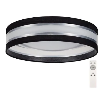 LED Ściemniany plafon  SMART CORAL LED/24W/230V czarny/srebrny + pilot