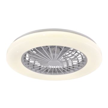 LED Ściemniany plafon z wentylatorem LIBYA LED/48W/230V 3000-6500K biały + pilot zdalnego sterowania