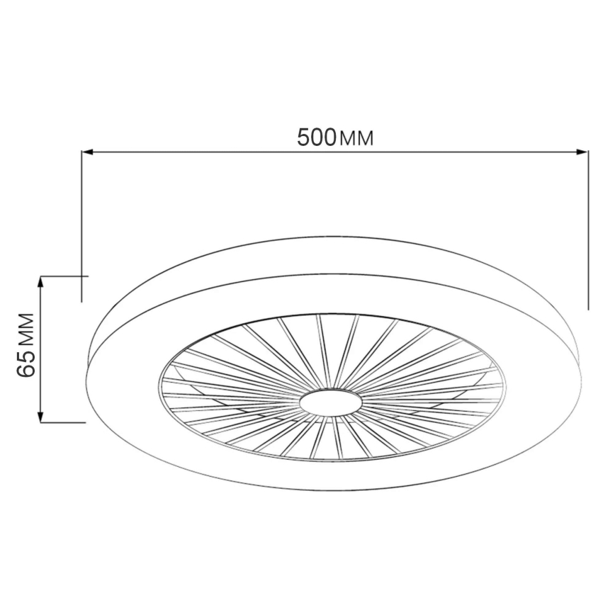 LED Ściemniany plafon z wentylatorem LIBYA LED/48W/230V 3000-6500K biały + pilot zdalnego sterowania