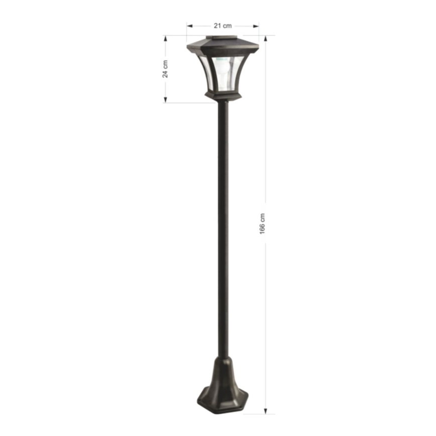 LED Solarna zewnętrzna lampa LED/1,2V IP44 czarny