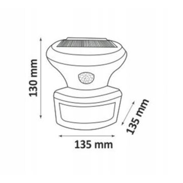 LED Solarny reflektor z czujnikiem LED/5W/3,7V IP44