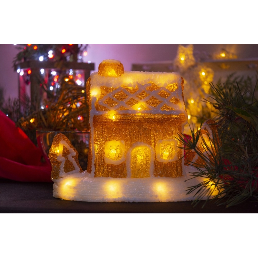 LED Świąteczna dekoracja LED/3xAA ciepła biel