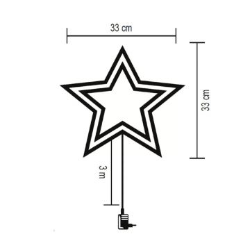 LED Świąteczna dekoracja na okno 35xLED/230V IP44 ciepła biel