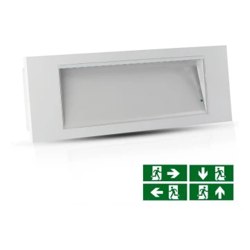 LED Światło awaryjne EMERGENCY EXIT SAMSUNG CHIP LED/3,8W/230V 6000K