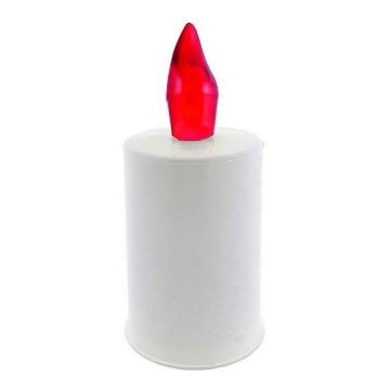 LED Świeczka  LED/2xAA ciepła biel 10,8 cm biały/czerwony