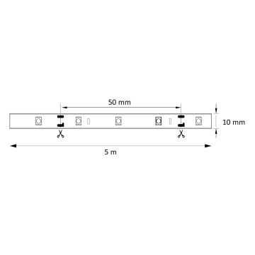 LED Taśma 5m 28W/12V IP20 6500K