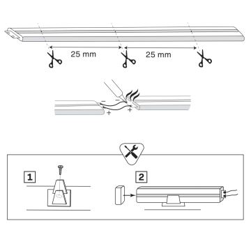 LED Taśma NEON 2 m LED/17W/12V 4000K IP65