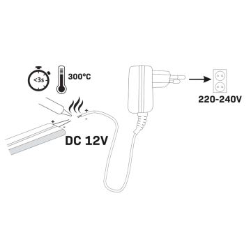 LED Taśma NEON 2 m LED/17W/12V IP65 niebieska