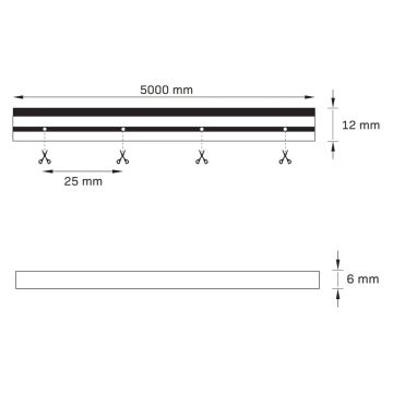 LED Taśma NEON 5 m LED/27W/12V IP65 niebieska