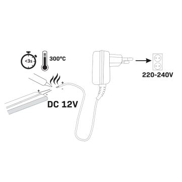 LED Taśma NEON 5 m LED/27W/12V IP65 niebieska