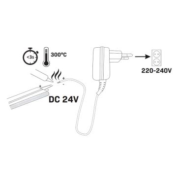 LED Taśma NEON 5m LED/48W/24V 4000K IP65