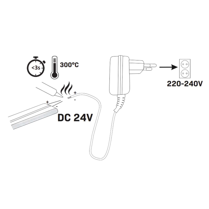 LED Taśma NEON 5m LED/48W/24V 4000K IP65