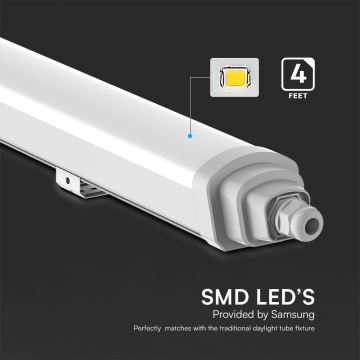 LED Techniczna oprawa świetlówkowa SAMSUNG CHIP LED/36W/230V 6500K IP65 120 cm