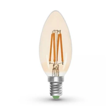 LED Żarówka CLASIC AMBER C35 E14/5W/230V 2200K -  Brilagi