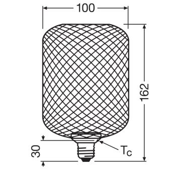 LED Żarówka DECOR FLAT E27/3,5W/230V 2700K czarna - Osram