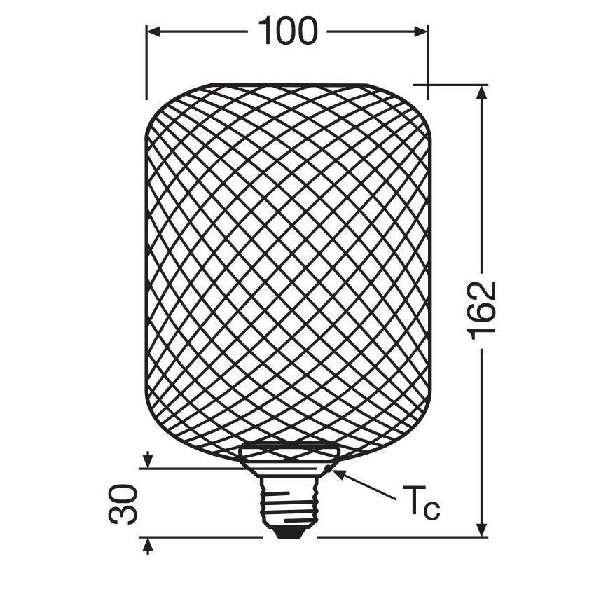 LED Żarówka DECOR FLAT E27/3,5W/230V 2700K czarna - Osram