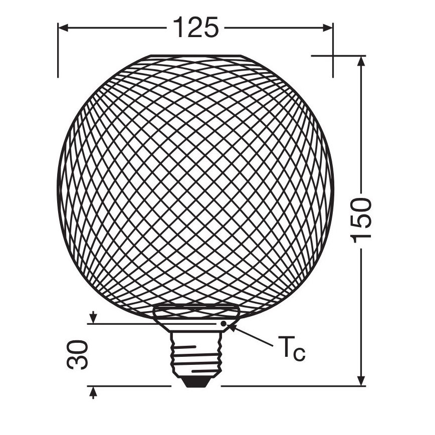 LED Żarówka DECOR FLAT G125 E27/3,5W/230V 2700K złota - Osram