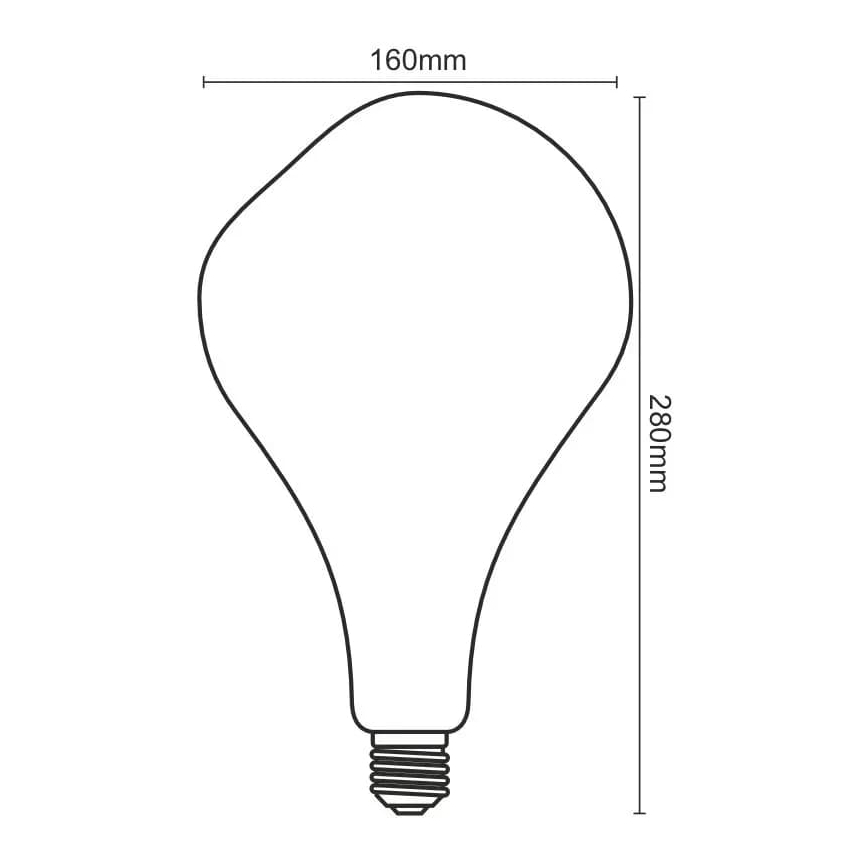 LED Żarówka FILAMENT BUMPED VINTAGE ET160 E27/4W/230V 2000K