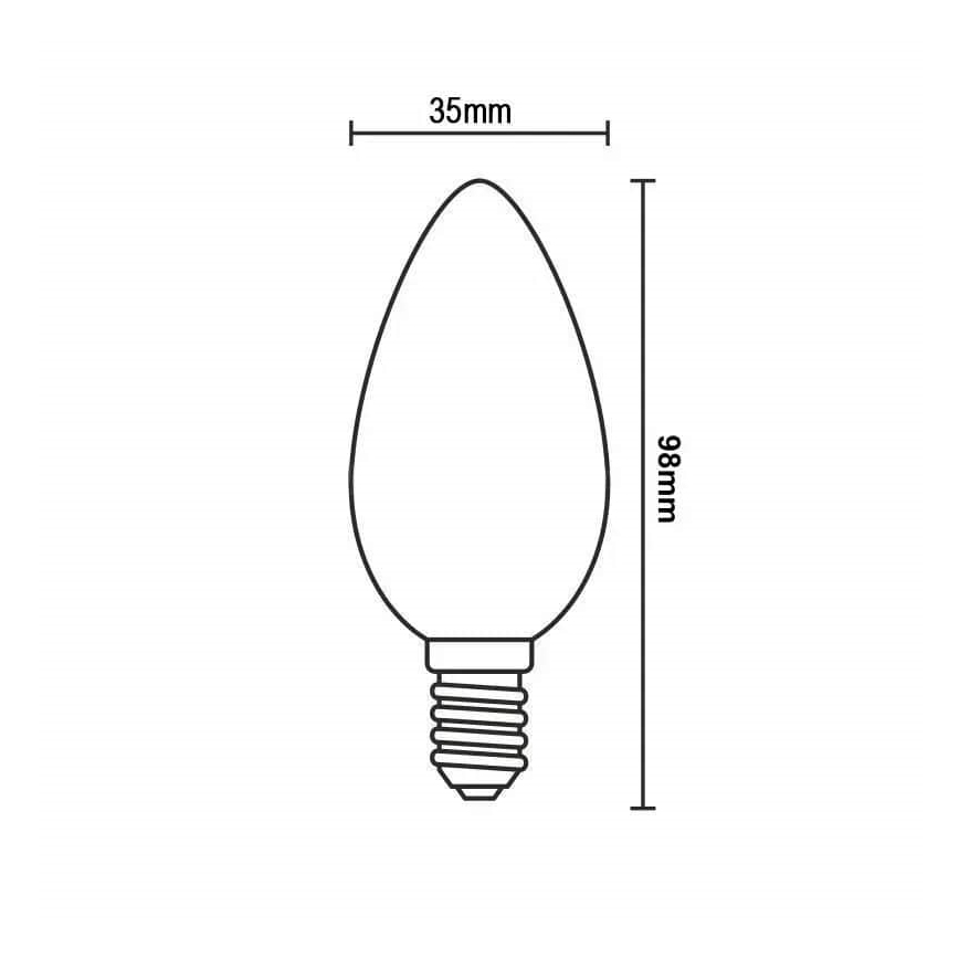 LED Żarówka WHITE FILAMENT C35 E14/4,5W/230V 4000K