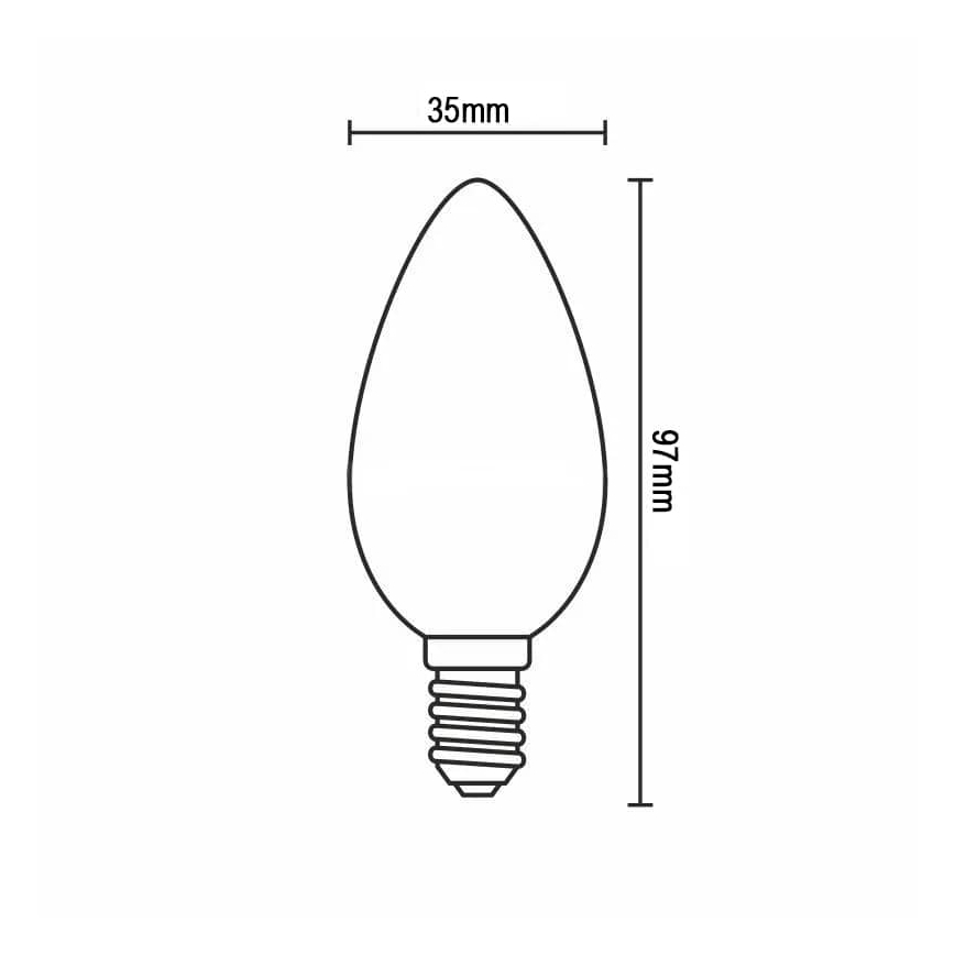 LED Żarówka FILAMENT C35 E14/4W/230V 4000K