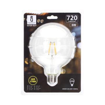 LED Żarówka FILAMENT G125 E27/6W/230V 2700K - Aigostar