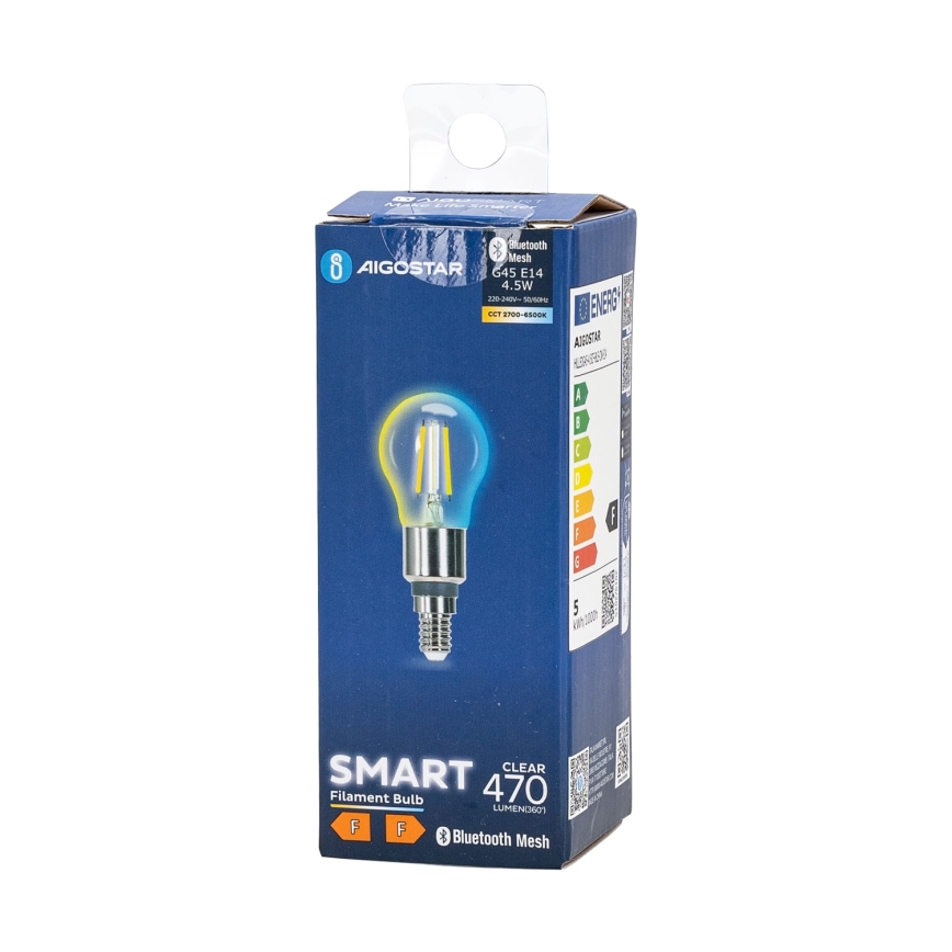 LED Żarówka FILAMENT G45 E14/4,5W/230V 2700-6500K - Aigostar