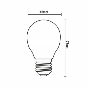 LED Żarówka FILAMENT G45 E14/4W/230V 3000K