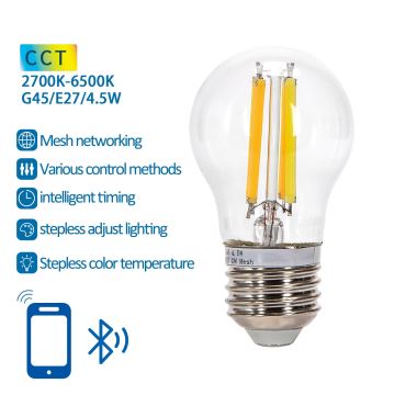 LED Żarówka FILAMENT G45 E27/4,5W/230V 2700-6500K - Aigostar