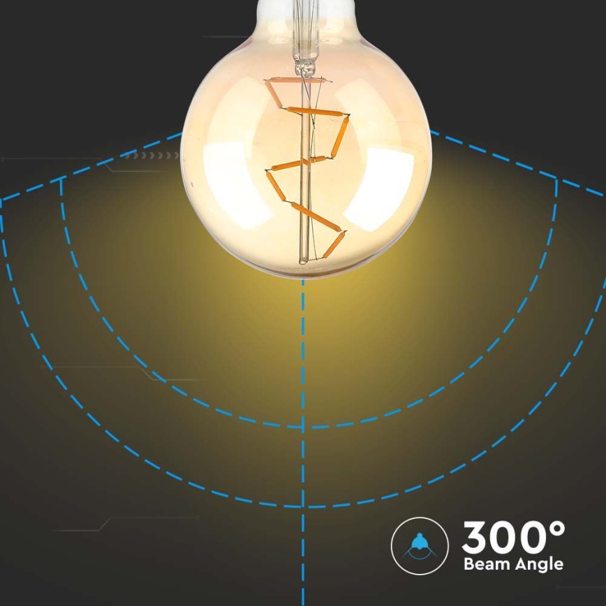 LED Żarówka FILAMENT G95 E27/4W/230V 2200K