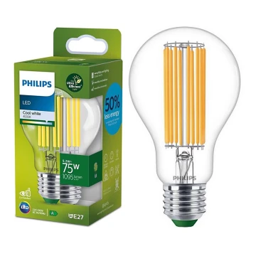 LED Żarówka FILAMENT Philips A70 E27/5,2W/230V 4000K