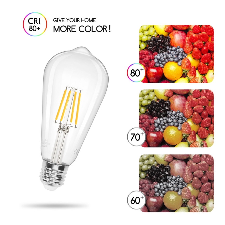 LED Żarówka FILAMENT ST64 E27/4W/230V 2700K - Aigostar