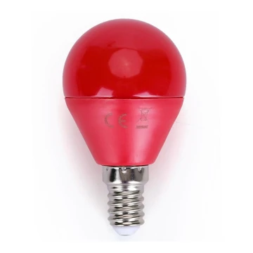 LED Żarowka G45 E14/4W/230V czerwona - Aigostar