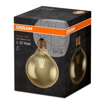 LED Żarówka GLOBE E27/2,5W/230V 2400K - Osram