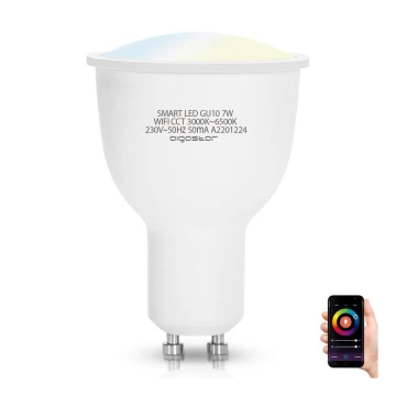 LED Żarówka GU10/7W/230V 3000-6500K Wi-Fi - Aigostar