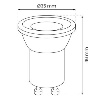 LED Żarówka GU10-MR11/3W/230V 3000K