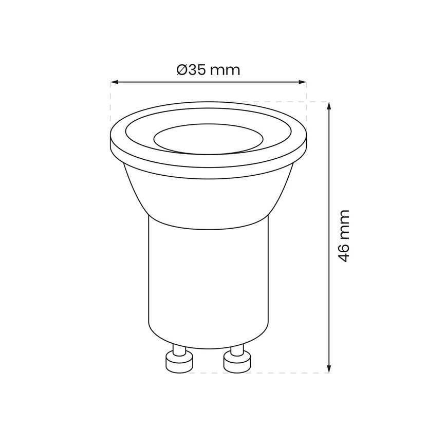 LED Żarówka GU10-MR11/3W/230V 3000K