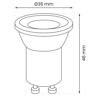 LED Żarówka GU10-MR11/3W/230V 4000K