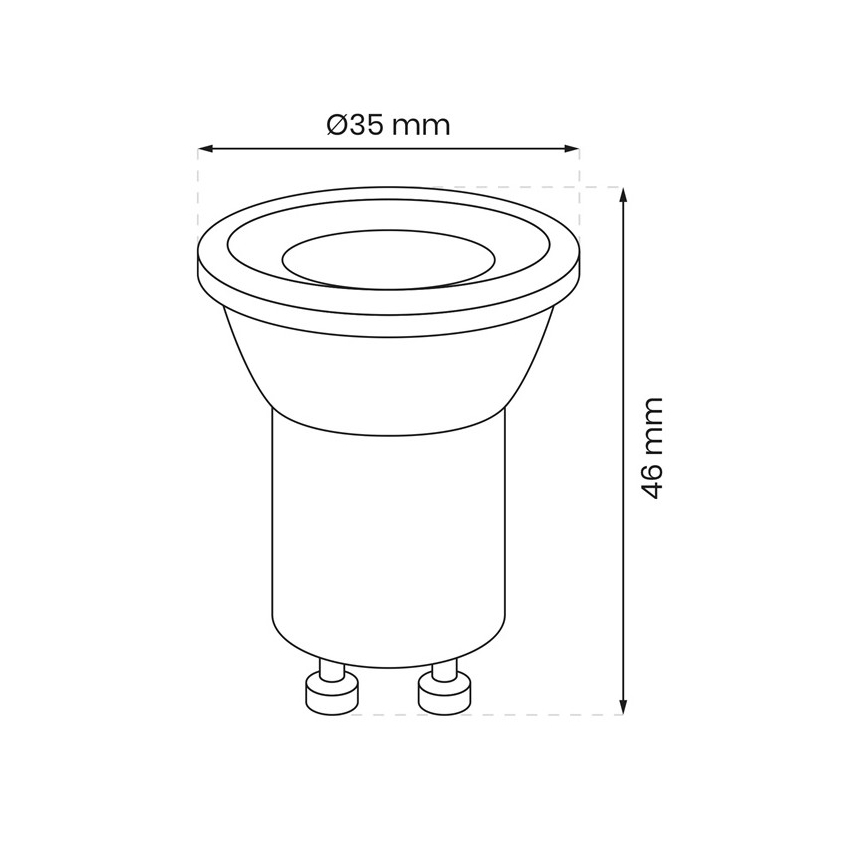 LED Żarówka GU10-MR11/3W/230V 4000K