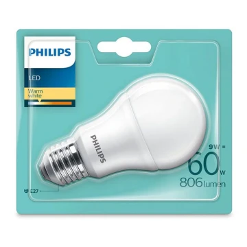 LED Żarówka Philips A60 E27/9W/230V 4000K