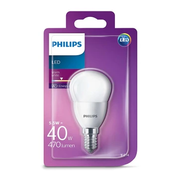 LED Żarówka Philips E14/5,5W/230V