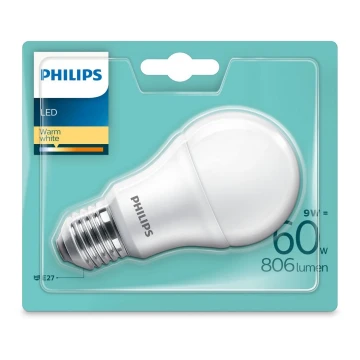 LED Żarówka Philips E27/9W/230V 2700K
