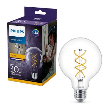 LED Żarówka Philips VINTAGE G95 E27/5W/230V 2200K