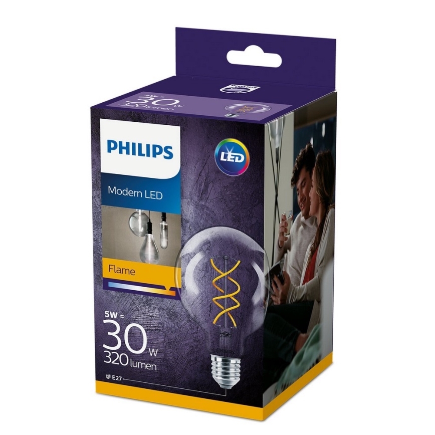 LED Żarówka Philips VINTAGE G95 E27/5W/230V 2200K