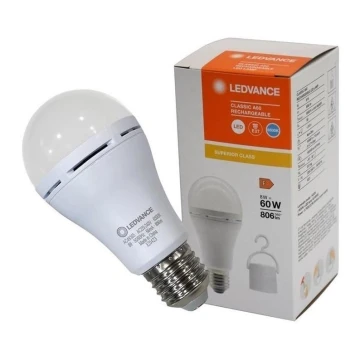 LED Żarówka RECHARGEABLE A60 E27/8W/230V 6500K - Ledvance