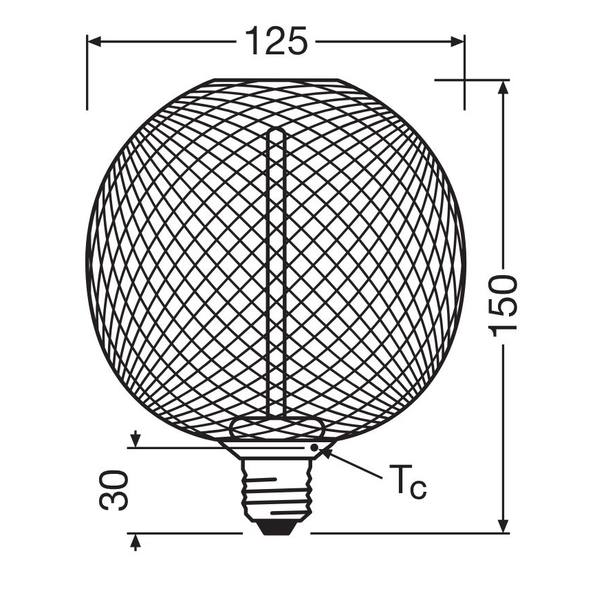 LED Żarówka ściemnialna DECOR  FILAMENT G125 E27/3,5W/230V 1800K złota - Osram