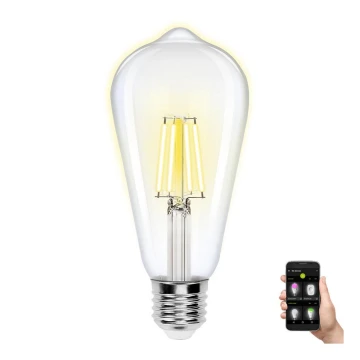 LED Żarówka ściemnialna FILAMENT ST64 E27/6W/230V 2700-6500K Wi-Fi - Aigostar