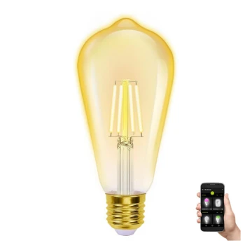 LED Żarówka ściemnialna FILAMENT ST64 E27/6W/230V 2700-6500K Wi-Fi - Aigostar