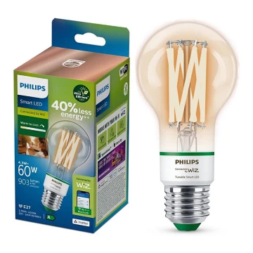 LED Żarówka ściemnialna Philips A60 E27/4,3W/230V 2700-4000K CRI 90 Wi-Fi