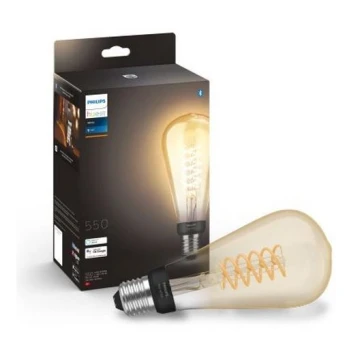 LED Żarówka ściemnialna Philips Hue WHITE FILAMENT ST72 E27/7W/230V 2100K