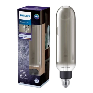 LED Żarówka ściemnialna SMOKY VINTAGE Philips T65 E27/6,5W/230V 4000K